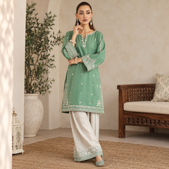 LF-MB54 Dhanak Fully Embroidered 2pc Embroidered Trouser As Well