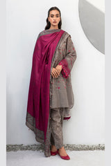 SR-BQ405 Digital Printed Khaddar 3Pc Suit With Digital Printed Khaddar Dupatta
