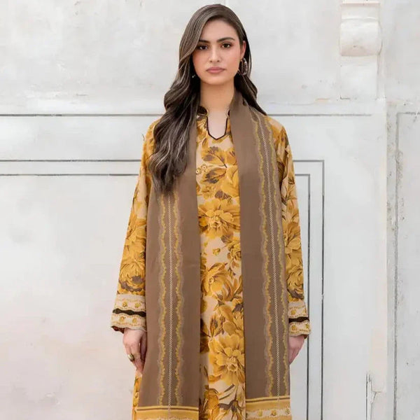 Khaddar 3pc Digital Printed Suit With Digital Printed Khaddar Dupatta