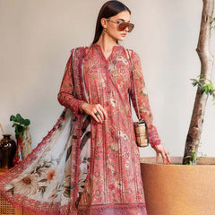 SR-MB470 Unstitched Digital Printed Lawn Suit 3pc With Lawn Digital Printed Dupatta & Embroidered Patches