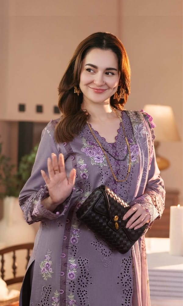 LF-JD2680 Lawn Unstitched Embroidered 3pc Suit With Lawn Digital Printed Dupatta