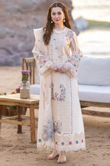LF-QL2605 Lawn Unstitched Embroidered 3pc Suit With Organza Embroidered Dupatta