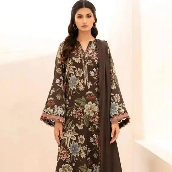 Khaddar 3pc Digital Printed Suit With Digital Printed Khaddar Dupatta