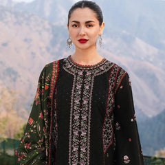 SR-MB520 Dhanak Embroidered Suit With Digital Printed Woolen Shawl