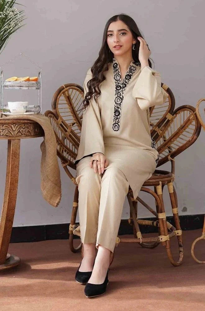 SR-AS05 Unstitched Fully Embroided Dhanak Suit With Dhanak Dupatta