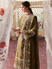SR-MR590 Unstitched Heavy Embroidered Lawn Suit With Embroidered Lawn Dupatta