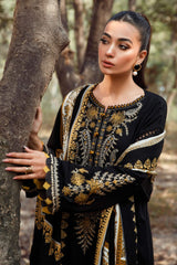 SR-700 Dhanak Embroidered Suit With Digital Printed Wool Shawl