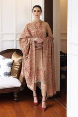 SR-685 Unstitched Heavy Embroidered Dhanak Suit Embroidered Dhanak Shawl