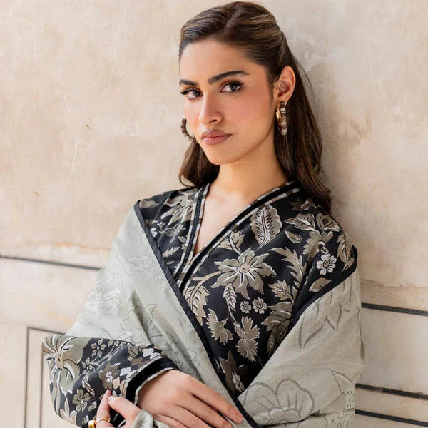 SR-BK186 Khaddar 3pc Digital Printed Suit With Digital Printed Khaddar Dupatta