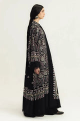 LF-ZS3120 Unstitched 3Pc Fully Embroidered Dhanak Suit With Fully Embroidered Dhanak Shawl