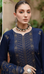 SR-MB605 Unstitched Embroidered Dhanak Wool Suit With Embroidered Dhanak Shawl