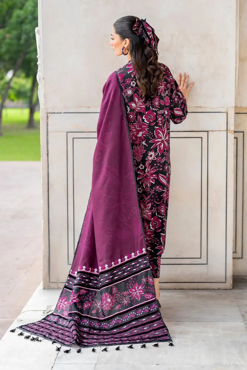 SR-BK187 Khaddar 3pc Digital Printed Suit With Digital Printed Khaddar Dupatta