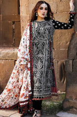 SR-720 Dhanak Embroidered Suit With Digital Printed Wool Shawl