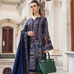 SR-965 Unstitched Embroidered Dhanak Wool Suit With Embroidered Dhanak Shawl