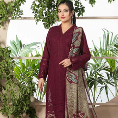 SR-100 Lawn Embroidered 3pc Suit With Monar Zari Dupatta