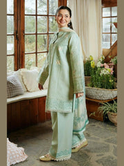 SR-49 Lawn Embroidered 3pc Suit With Printed Chiffon Dupatta