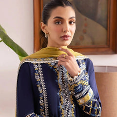 SR-809 Lawn Embroidered 3pc With Embroidered Chiffon Dupatta