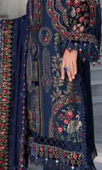 SR-965 Unstitched Embroidered Dhanak Wool Suit With Embroidered Dhanak Shawl